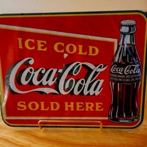 Coca cola metal sign